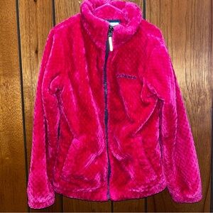 Girls Columbia Pink Fleece Jacket